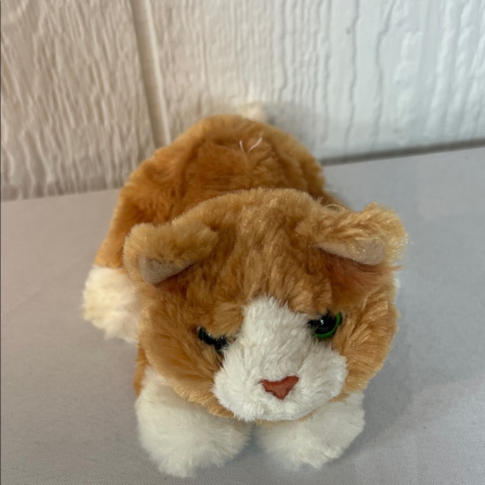 Fur Real Adorable Brown and White Stuffed Animal Cat